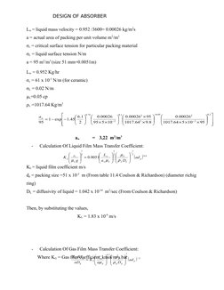 Absorber Design and Column Selection | PDF | Absorption (Chemistry ...