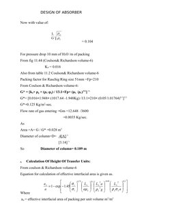 Absorber Design and Column Selection | PDF | Absorption (Chemistry ...