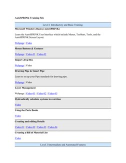 AutoSPRINK Training Overview | PDF