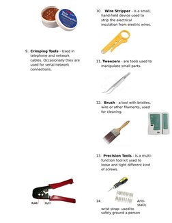 Essential Tools for Computer Servicing | PDF | Soldering | Solder