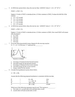 Gen Chem II Exam 2 Practice Problems | PDF | Chemical Equilibrium ...