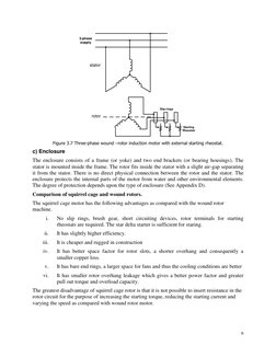6 
 
3-phase
supply
stator
rotor
Slip-rings
Starting
Rheostat
 
Figure 3.7 Three-phase wound –rotor induction motor with exte