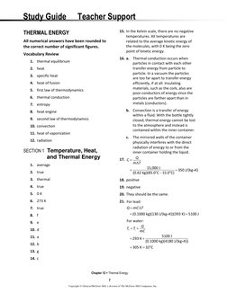Copyright © Glencoe/McGraw-Hill, a division of The McGraw-Hill Companies, Inc. 
Chapter 12  Thermal Energy 
7 
THERMAL ENE