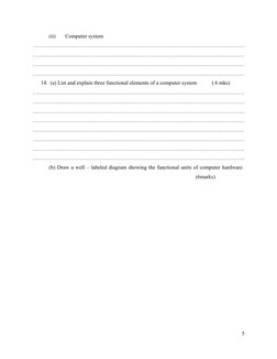 Form 1 Computer Studies Exam Paper | PDF | Areas Of Computer Science ...