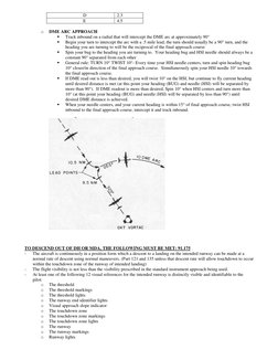D 
2.3 
                              E 
4.5 
 
o 
DME ARC APPROACH 
 
Track inbound on a radi