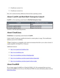 
CloudLinux (version 5.x) 

CloudLinux (version 6.x) 
Next, let's examine the basic differences between these operating sys