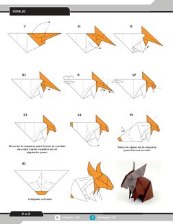 Revertir la esquina para hacer el cambio 
de color como muestra en el 
siguiente paso.
Vista en plano de la esquina,
para for