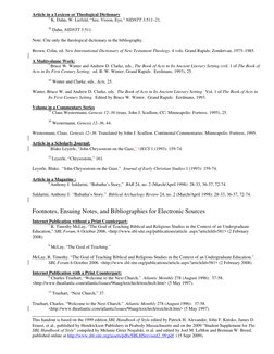 SBL Style Sheet for Academic Papers | PDF | Citation | Bible