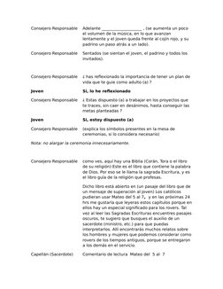 Consejero Responsable
Adelante ____________________ , (se aumenta un poco 
el volumen de la música, en lo que avanzan 
lentam