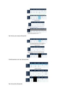 Se inicia una nueva iteración 
Continuamos con las iteraciones, 
Se inicia otra iteración 
