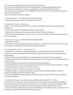 f. He coordinates arrangements for and directs all duties and exercises.
g. He exercises command responsibility for the imple