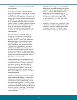 VII
availability of financial assistance, application fees, 
tuition rates, etc.
•	 The Guide next describes each of the degr