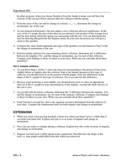 Experiment 10A 
10A - 4 
Advanced Physics with Vernier - Mechanics 
 
In either program, when you choose Statistics from the