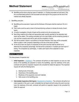 Method Statement For Backfilling Works | PDF | Industries | Engineering