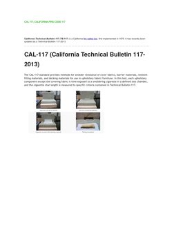 California TB 117-2013 Fire Safety Standards | PDF | Safety