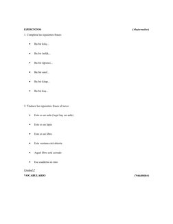 EJERCICIOS
 
(Alıştırmalar)
1. Completa las siguientes frases:

Bu bir kılıç...

Bu bir önlük...

Bu bir öğrenci...

Bu b