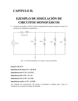 CAPITULO II. 
 
EJEMPLO DE SIMULACIÓN DE 
CIRCUITOS MONOFÁSICOS 
 A manera de ejemplo se llevará a cabo la simulación del ci
