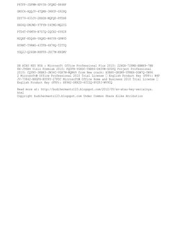 Microsoft Office 2010 Casa E Business - Chiave Prodotto (Codice) - Solo Product Key
