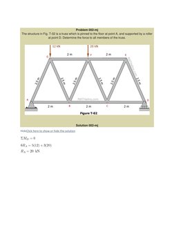 Truss Method of Joints Solutions | PDF | Tension (Physics) | Truss
