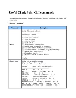Essential Check Point CLI Commands | PDF | Firewall (Computing ...