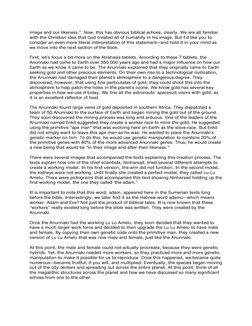 image and our likeness.”  Now, this has obvious biblical echoes, clearly. We are all familiar 
with the Christian idea that G