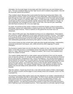 Ultimately, the Anunnaki began to procreate with their hybrid race (us) and children were 
born. This was considered taboo by