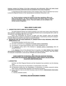 employer contests the findings of the labor employment and enforcement officer and raises issues
supported by documentary pro