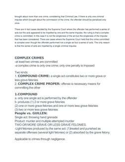 Understanding Compound and Complex Crimes | PDF | Crime & Violence ...