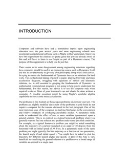 INTRODUCTION 
 
 
 
 
 
Computers and software have had a tremendous impact upon engineering 
education over the past s