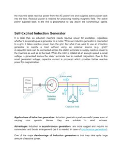 the machine takes reactive power from the AC power line and supplies active power back
into the line. Reactive power is neede