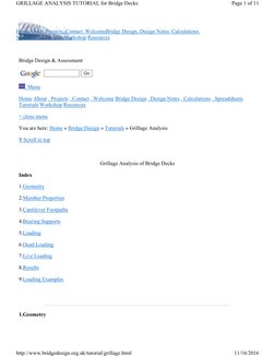 Grillage Analysis for Bridge Decks | PDF | Structural Load | Bending
