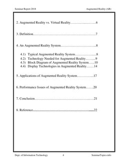 Augmented Reality Seminar Report 2018 | PDF | Augmented Reality ...