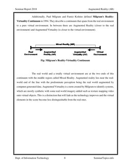 Augmented Reality Seminar Report 2018 | PDF | Augmented Reality ...