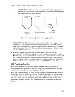 SOLIDS NOTES 10, George G. Chase, The University of Akron 
• SEGREGATION.  Different size and density particles tend to segre
