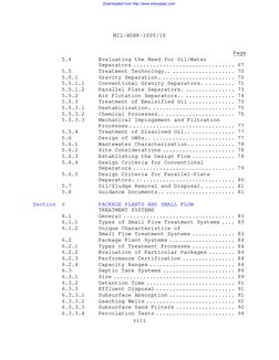 MIL-HDBK-1005/16
viii
Page
5.4 
Evaluating the Need for Oil/Water
Separators ............................... 67
5.5 
Treatmen