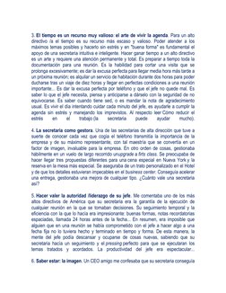 3. El tiempo es un recurso muy valioso: el arte de vivir la agenda. Para un alto 
directivo /a el tiempo es su recurso más