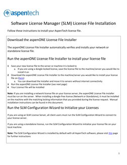 AspenTech SLM License Installation Guide | PDF | Computer File | Server ...