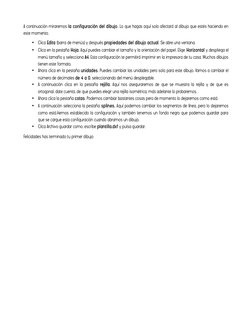 A continuación miraremos la configuración del dibujo. Lo que hagas aquí solo afectará al dibujo que estés haciendo en
este mo