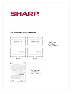 Sharp Color Test Chart Sharp Test Patterns Part Numbers | PDF