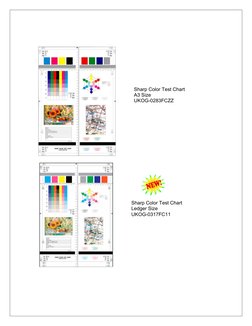 Sharp Color Chart Sharp Test Patterns Part Numbers | PDF