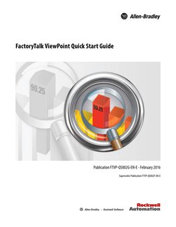 FactoryTalk ViewPoint Quick Start Guide 
 
 
Publication FTVP-QS002G-EN-E - February 2016 
Supersedes Publication FTV