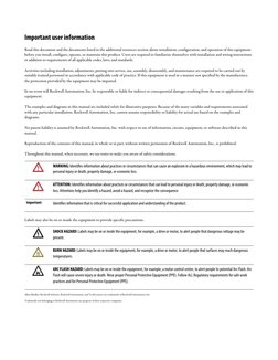 Important user information 
Read this document and the documents listed in the additional resources section about installatio