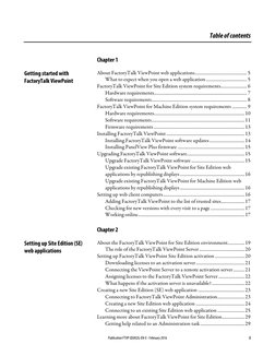Publication FTVP-QS002G-EN-E - February 2016 
3 
Table of contents 
Chapter 1 
About FactoryTalk ViewPoint web applicatio