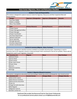 Server Migration Checklist.pdf Data Center Migration Checklist | PDF