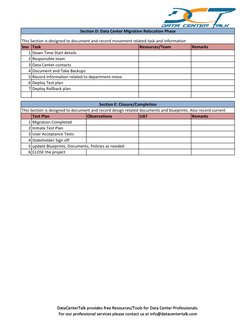 Data Center Migration Checklist | PDF