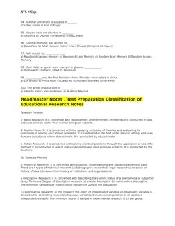 NTS MCqs 
94. Al-Azhar University is situated in_______.
a)Turkey b)Iraq c) Iran d) Egypt
95. Niagara Falls are situated in _