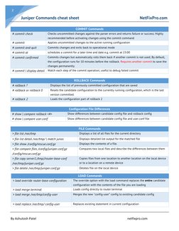 Juniper Commands Cheat Sheet | PDF | Computer File | Computer Data Storage