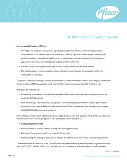 Working together for a healthier world®
Recommended Practices (RPs) are: 
• Developed for situations that present significant