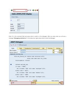 Edit SAP Tables Using ABAP Debugger | PDF | Subroutine | Information ...