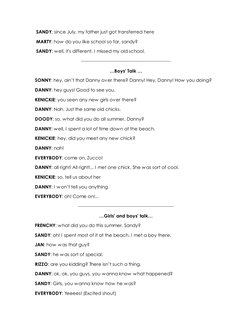Grease School Edition Script | PDF